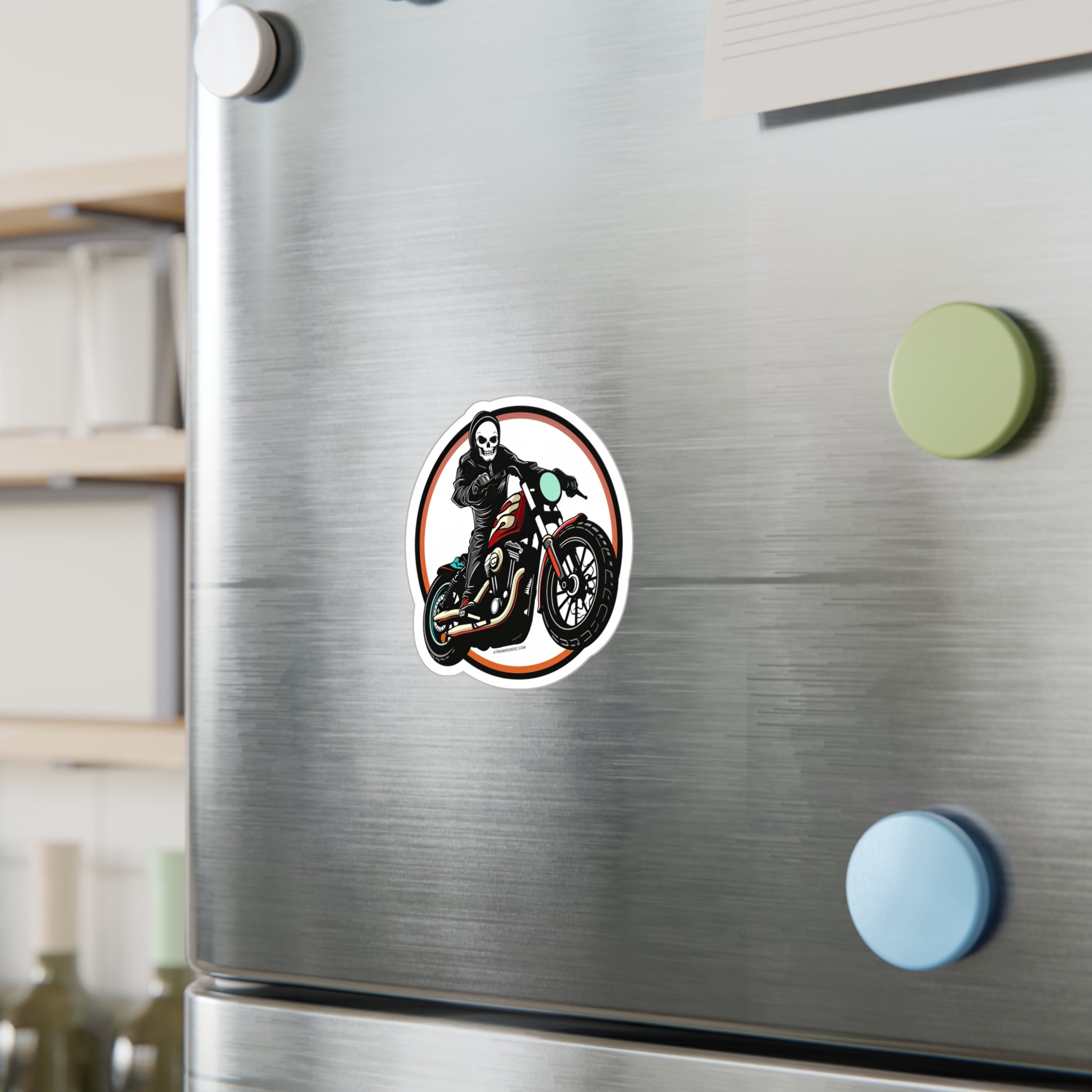 Skeleton on Motorcycle- Xtreme Riderz- Vinyl Decals